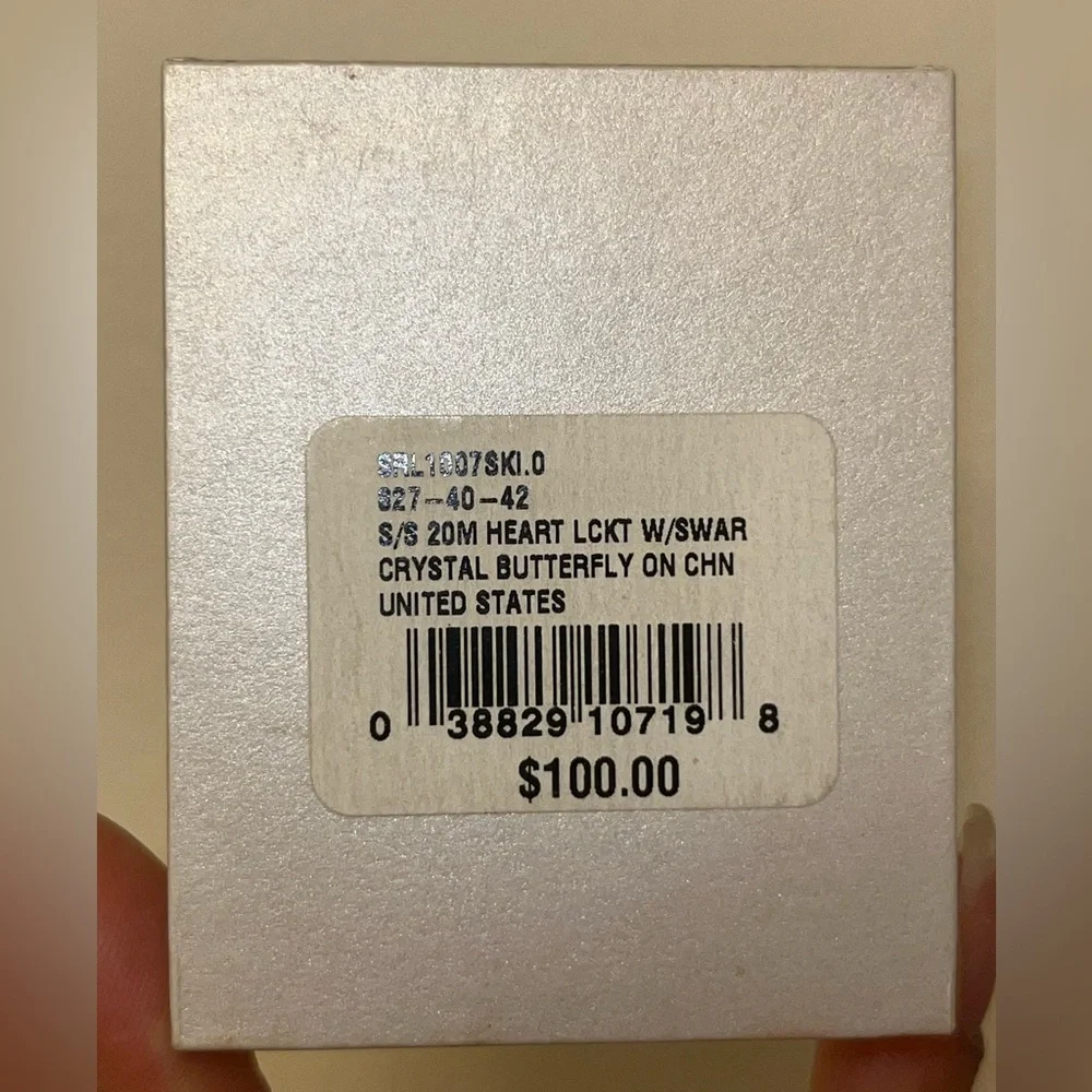 NWT Treasured Moments x Swarovski | Sterling Silver Heart Locket - Picture 2 of 6